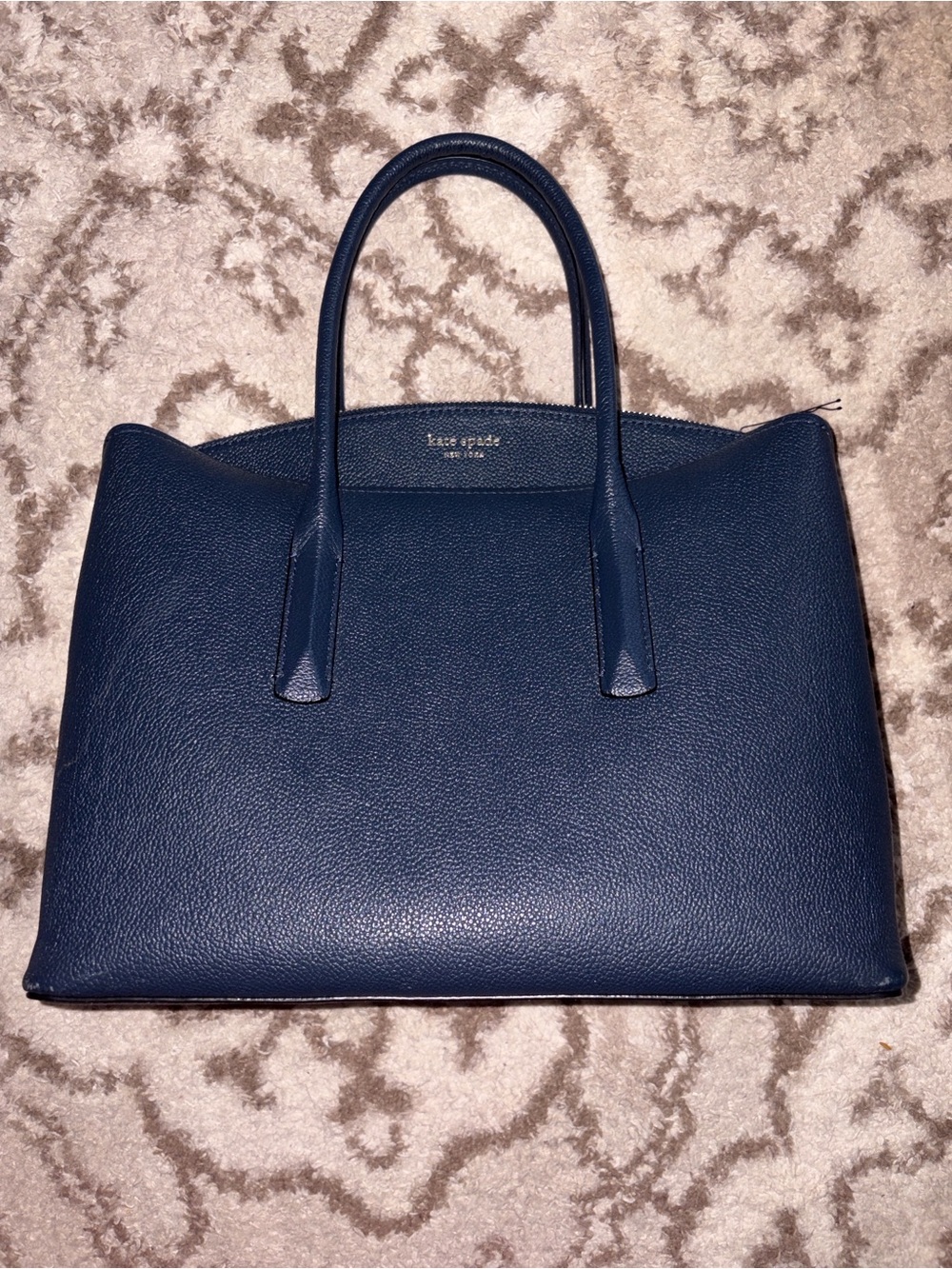 Kate Spade Large Margaux Satchel in Navy - Picture 2 of 8